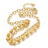 304 Stainless Steel Cable Chain & Ball Chain Necklaces for Women NJEW-F340-02G-2