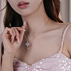 Key 925 Sterling Silver Micro Pave Cubic Zirconia Pendant Necklaces FS-WG0FCDD-03-2