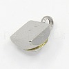 201 Stainless Steel Rhinestone Square Charm Pendants RB-M030-04J-2