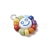 Acrylic & Glass & Copper Pendants PALLOY-JF03892-03-4