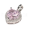925 Sterling Silver Pave Cubic Zirconia Pendants STER-C015-01B-02-2