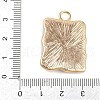 Brass Enamel & Natural Pearl Rectangle with Flower Pendants KK-K351-51G-01-3
