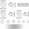 Unicraftale 54Pcs 9 Style 304 Stainless Steel Plain Edge Bezel Cups STAS-UN0024-87S-5