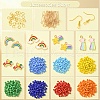 Rainbow Color Seed Beads DIY Earring Making Kits DIY-FS0006-68-2