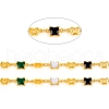 Handmade Brass Enameled Link Chains CHC-F011-16-G-1