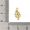 Brass Micro Pave Clear Cubic Zirconia Pendants KK-R162-006G-G-3