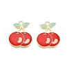 Light Gold Plated Alloy Enamel Pendants PALLOY-N176-25A-RS-1