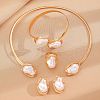 Oval Alloy & Plastic Pearl Jewelry Sets WGB491C-13-1