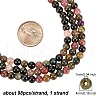 Olycraft Natural Tourmaline Round Beads Strands G-OC0003-54-2