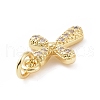 Brass Micro Pave Cubic Zirconia Charms KK-C012-19G-3