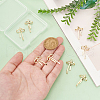 BENECREAT 8Pcs Brass Micro Pave CLear Cubic Zirconia Pendant
s FIND-BC0013-56-3