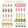 40Pcs 10 Styles Alloy Enamel Pendants ENAM-YW0004-16-2