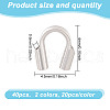 GOMAKERER 40Pcs 2 Colors 925 Sterling Silver Wire Guardian FIND-GO0002-71-2