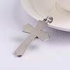 Easter Theme Crucifix Cross 304 Stainless Steel Pendants STAS-N080-07P-2