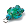 6Pcs 6 Color Dyed Synthetic Turquoise Sea Animal Pendants PALLOY-JF02725-4