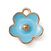 Light Gold Plated Alloy Enamel Pendants ENAM-YW0002-20C-7