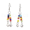 Glass Dangle Earrings EJEW-JE05988-1