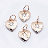 Brass Micro Pave Cubic Zirconia Charms RB-I078-67RG-NR-1