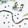 Olycraft 2 Strands Round Natural Indian Agate Beads Strands G-OC0002-32-4