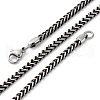 2.5MM 304 Stainless Steel Wheat Chain Necklaces NJEW-Q013-15A-2