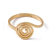 Ion Plating(IP) 201 Stainless Steel Vortex Adjustable Ring for Women X-RJEW-C045-07G-2