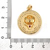 Brass Micro Pave Cubic Zirconia Pendants KK-U076-05G-4