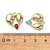Rack Plating Alloy Rhinestone Pendants PALLOY-F308-14G-3