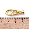 Rack Plating Brass Micro Pave Cubic Zirconia Ice Pick Pinch Bails ZIRC-P117-01B-G-3