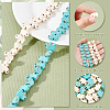 ARRICRAFT 2 Strands 2 Colors Synthetic Turquoise Beads Strands G-AR0004-75-5