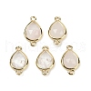 Natural Quartz Crystal Faceted Connector Charms G-L514-048P-03-1
