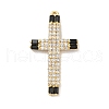 Rack Plating Brass Micro Pave Cubic Zirconia Pendants KK-A224-16G-02-1