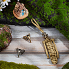  4Pcs 4 Style Brass EDC European Beads FIND-NB0005-02-4