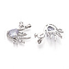 Brass Micro Pave Cubic Zirconia Pendants KK-N264-10A-P-2