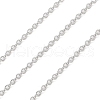 Anti-Tarnish Rhodium Plated 925 Sterling Silver Cable Chains STER-E072-02P-04-1