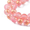 Spray Painted Glass Round Bead Strands DGLA-Q015-10mm-26-3