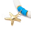 4Pcs 4 Style Handmade Polymer Clay Heishi Surfer Stretch Bracelets Set BJEW-JB08638-6