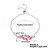 Brass Micro Pave Cubic Zirconia Box Chain Slider Bracelets DJ2694-3-1