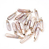 Electroplated Natural Keshi Pearl Pendants PEAR-S012-83-5