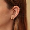4 Pcs Simple Sterling Silver Hoop Earrings IV9151-1-2