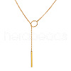 Alloy Ring & Stick Lariat Necklaces for Women WG56D22-01-3