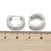 Brass Micro Pave Cubic Zirconia Hoop Earrings EJEW-M082-11P-4