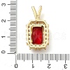 Rack Plating Brass Glass Pendants KK-D535-02G-3