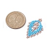 Seed Beads Beaded Charms PALLOY-MZ00285-05-2