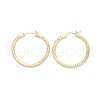 Circle Ring Rack Plating Brass Cubic Zirconia Hoop Earrings for Women EJEW-K245-18G-1