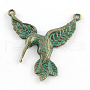 Hummingbird Zinc Alloy Pendants PALLOY-R065-115-FF-1