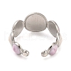 304 Stainless Steel Open Cuff Ring RJEW-F160-07P-02-3
