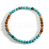 Bohemian Natural Picture Jasper & Synthetic Imperial Jasper Beaded Stretch Bracelets JK6099-1-1