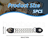 SUPERFINDINGS 5Pcs Alloy & Imitation Leather Waistcoat Extension Chain FIND-FH0008-85A-2