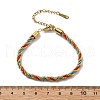 Twisted Nylon Cord Bracelets for Women BJEW-V007-01G-01-3