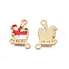 Rack Plating Alloy Enamel Pendants X-ENAM-N055-127-3